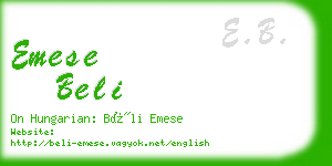 emese beli business card